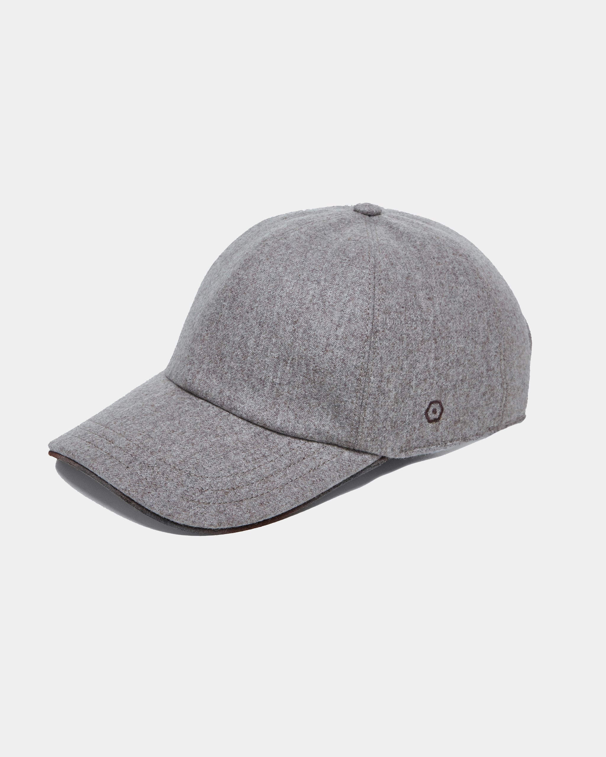 Sand Melange Baseball Cap in Water-Repellent Wool  | Filatori