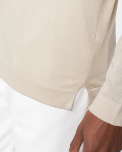 Sand Long Sleeved Shirt Knitwear in Organic Cotton Mulberry Silk | Filatori