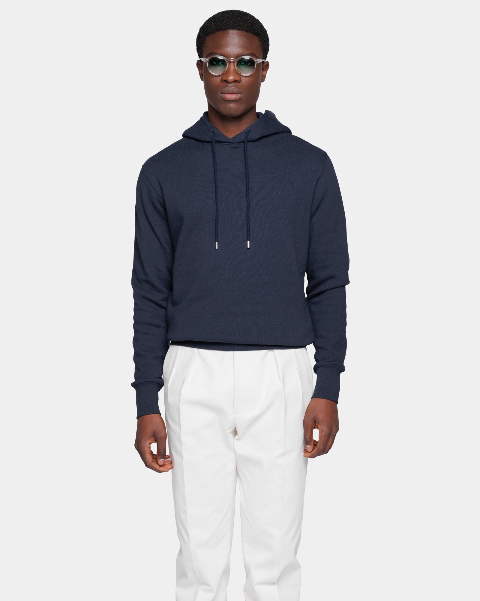 Blue Hoodie in Cotton Cashmere | Filatori
