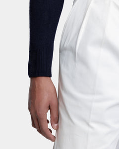 Blue Long Sleeved Crewneck Knitwear in Wool Cashmere | Filatori