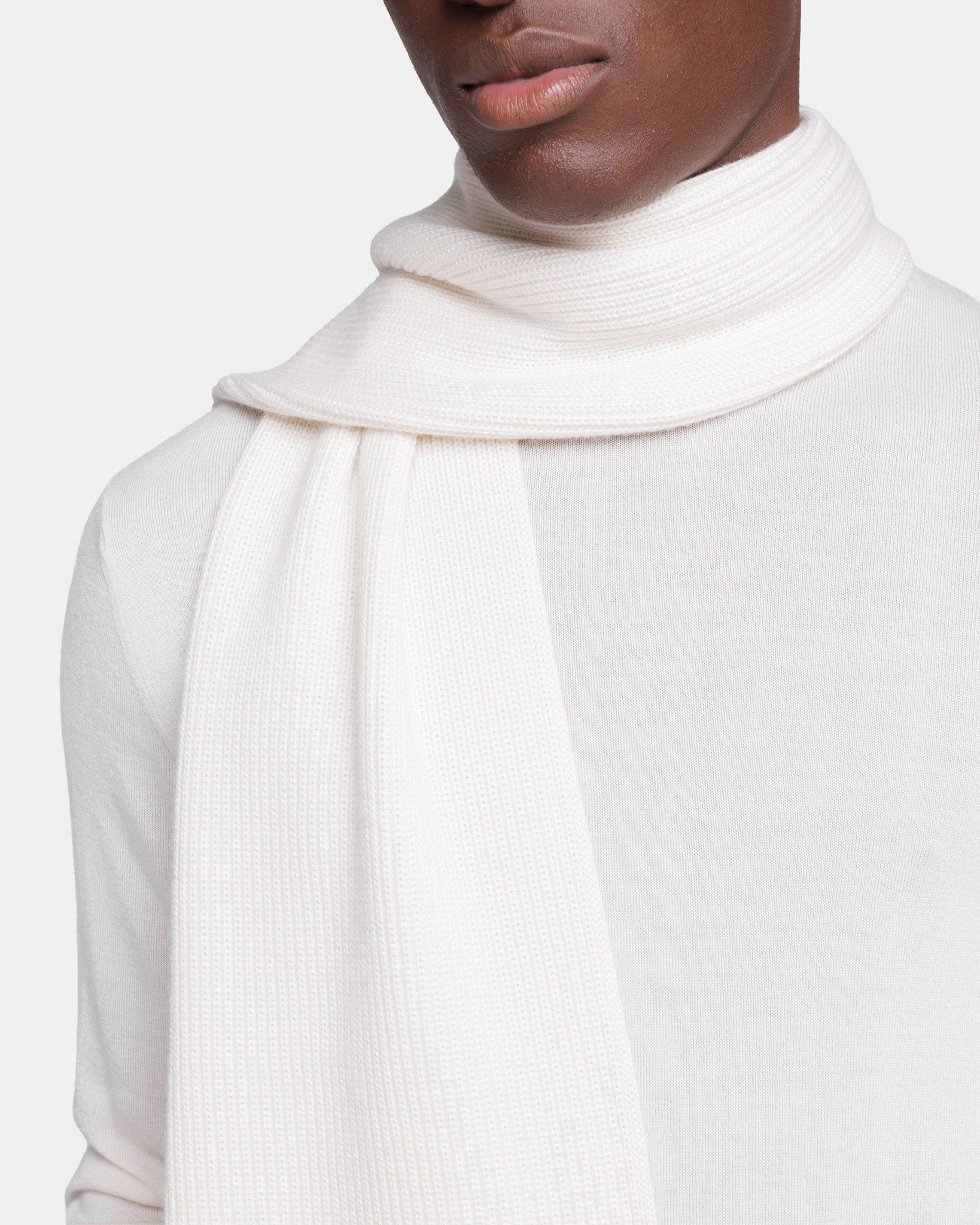 Pearl White Scarf in Cashmere Silk | Filatori