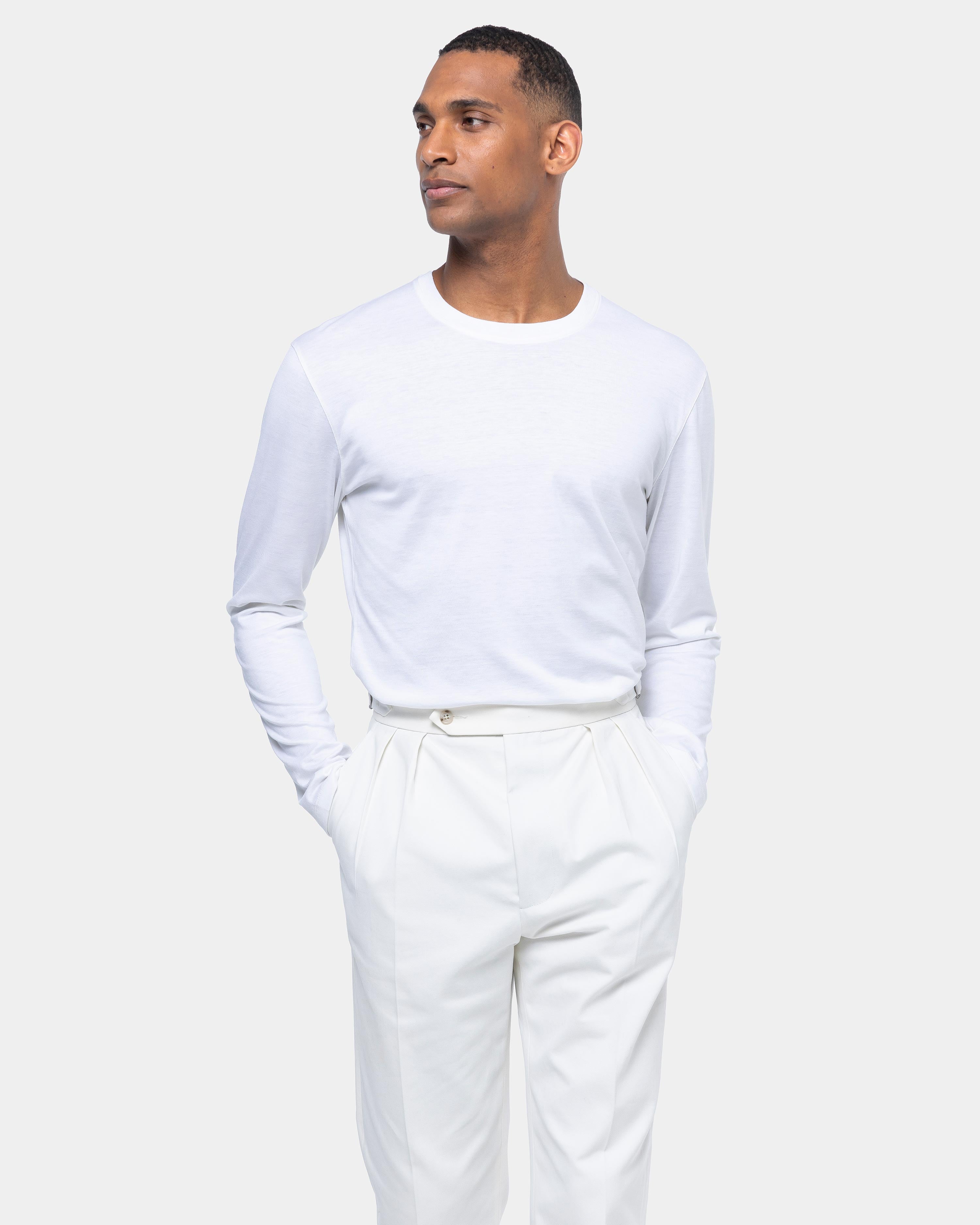 Long sleeve silk tee shirts shop