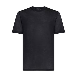 Black Tech Short Sleeve T-Shirt Extrafine Merino Wool | Filatori 