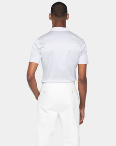 Pearl Grey Short Sleeve Buttonless Polo 100% Egyptian Cotton | Filatori