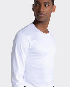 White Long Sleeve T-Shirt 100% Ultra-fine Supima Cotton | Filatori 