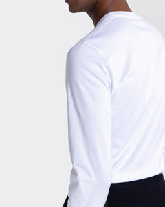 White Long Sleeve T-Shirt 100% Ultra-fine Supima Cotton | Filatori 