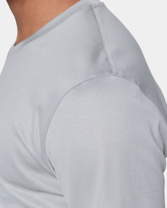 Grey Long Sleeve T-Shirt 100% Ultra-fine Supima Cotton | Filatori 