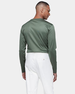 Military Green Long Sleeve T-Shirt 100% Ultra-fine Supima Cotton | Filatori 